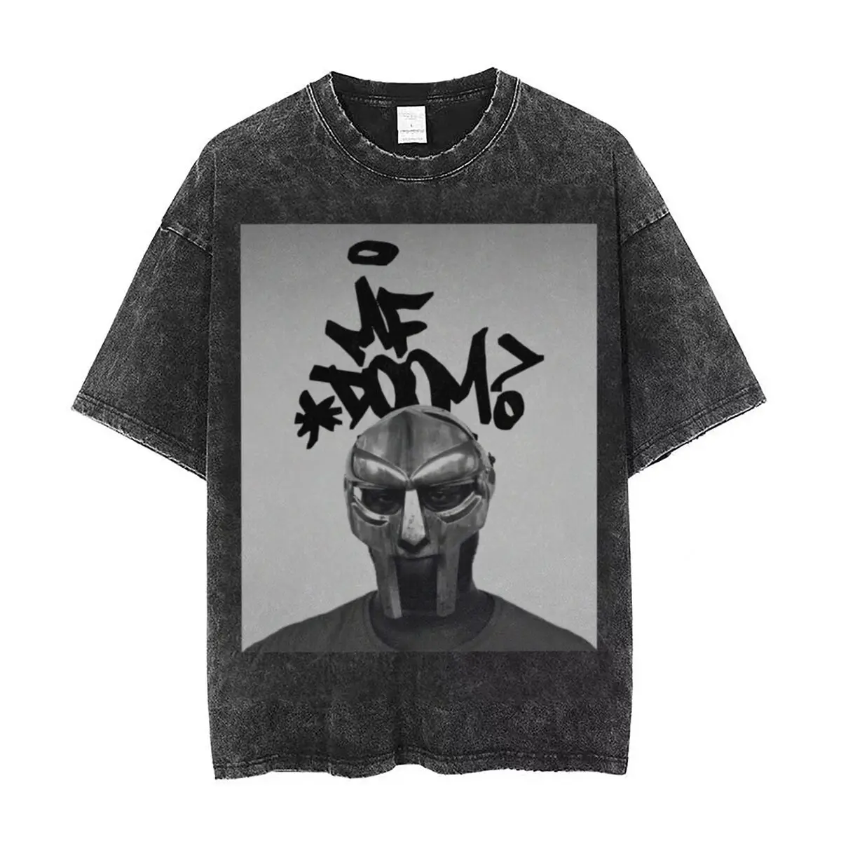 

Dead Masked Man Called Madvillain Mf Doom Madlib T Shirt Hip Hop Washed Harajuku T-Shirts Men Streetwear Printed Tees