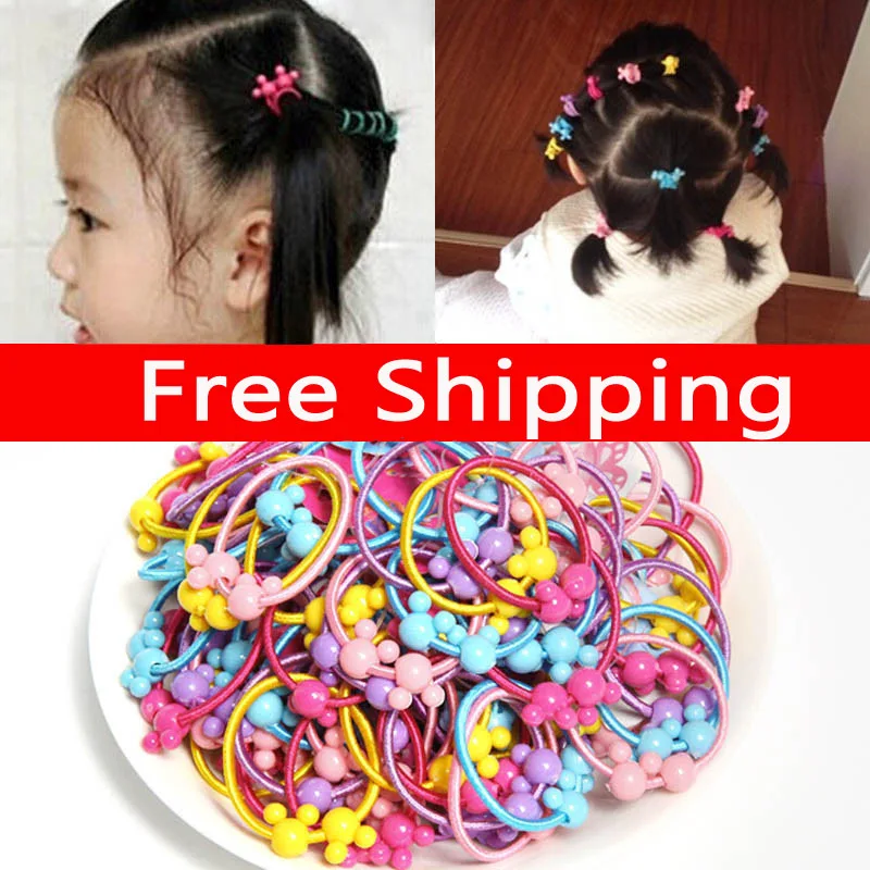 

50pcs Hair Accessories Bands Bandeau Cheveux Scrunchies Tiara for Girls Envio Gratis Seamless Tie Small Ring Rubber Gradient