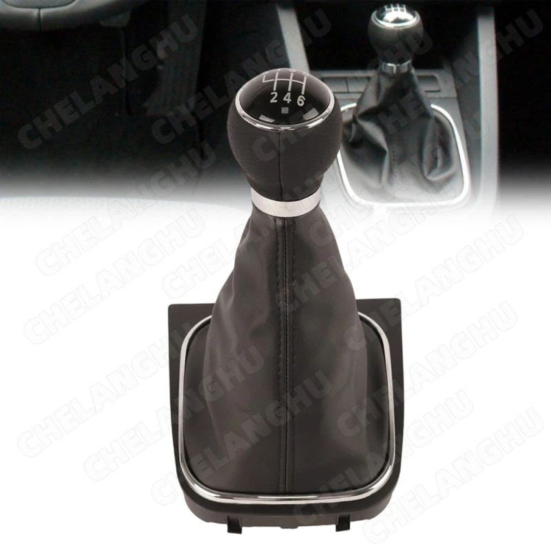 

Для VW EOS 2006 2007 2008 2009 2010 2011 Автомобильная 6-скоростная ручка переключения передач с черевиком из искусственной кожи