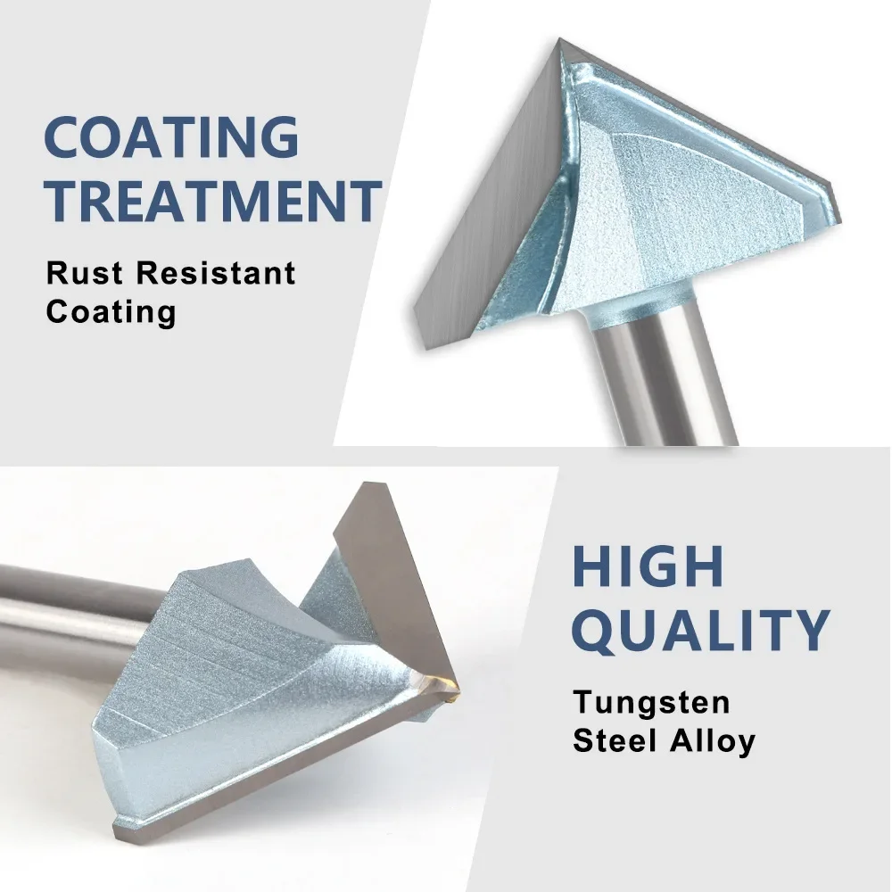 1 шт. 12 мм 1/2 дюйма хвостовик 90 градусов шаблон с V-образной канавкой фреза чистка