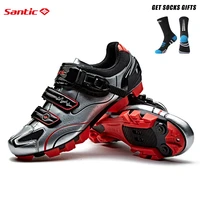 santic men cycling shoes mountain bike shoes spd locking shoes athletic racing team mtb bicycle lock shoes sapatilha ciclismo