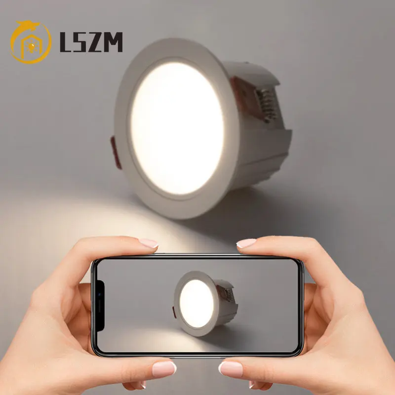 

Round LED Recessed Downlight 7W 220v Ceiling Spotlight Suitable for Indoor Bedroom Living Room Kitchen Lighting