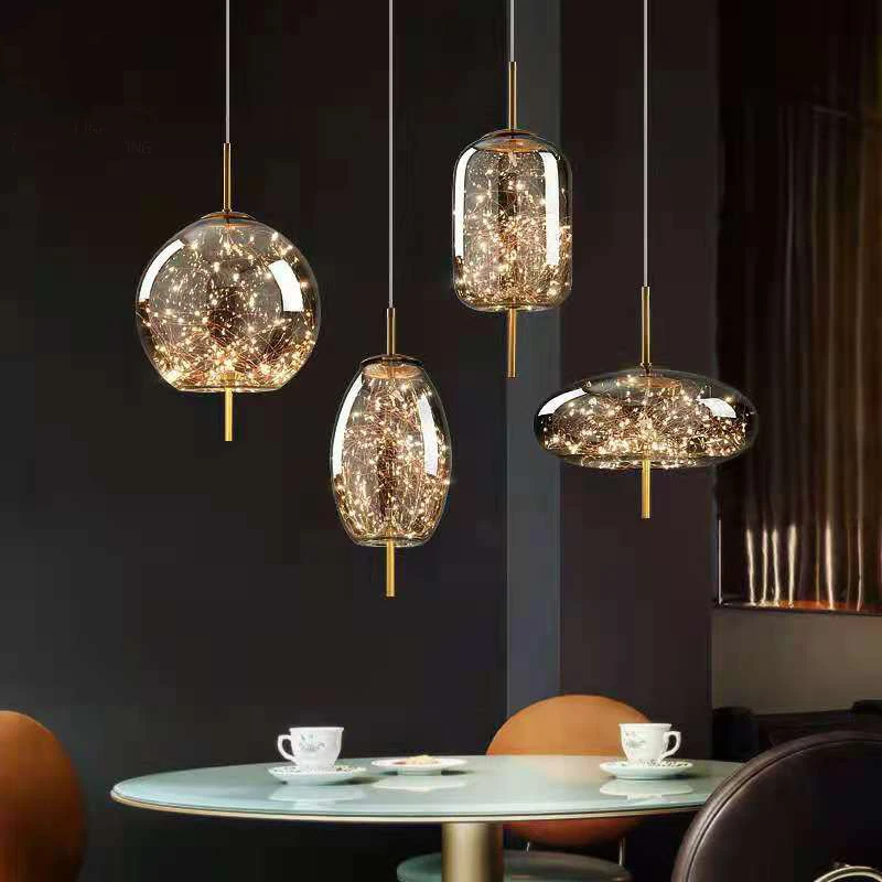 

Nordic Led Pendant Lights Designer Glass Hanglamp For Dining Room Bedroom Study Bar Decor Lighting Modern Home Kitchen Fixtures