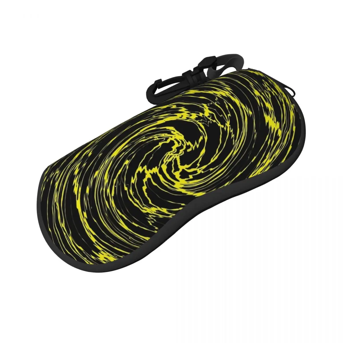 

Shallow Water Print Horizontal Glasses Case Yellow Vortex Reading Personalized Sunglasses Pouch Cute Men Women Eyewear Accessory