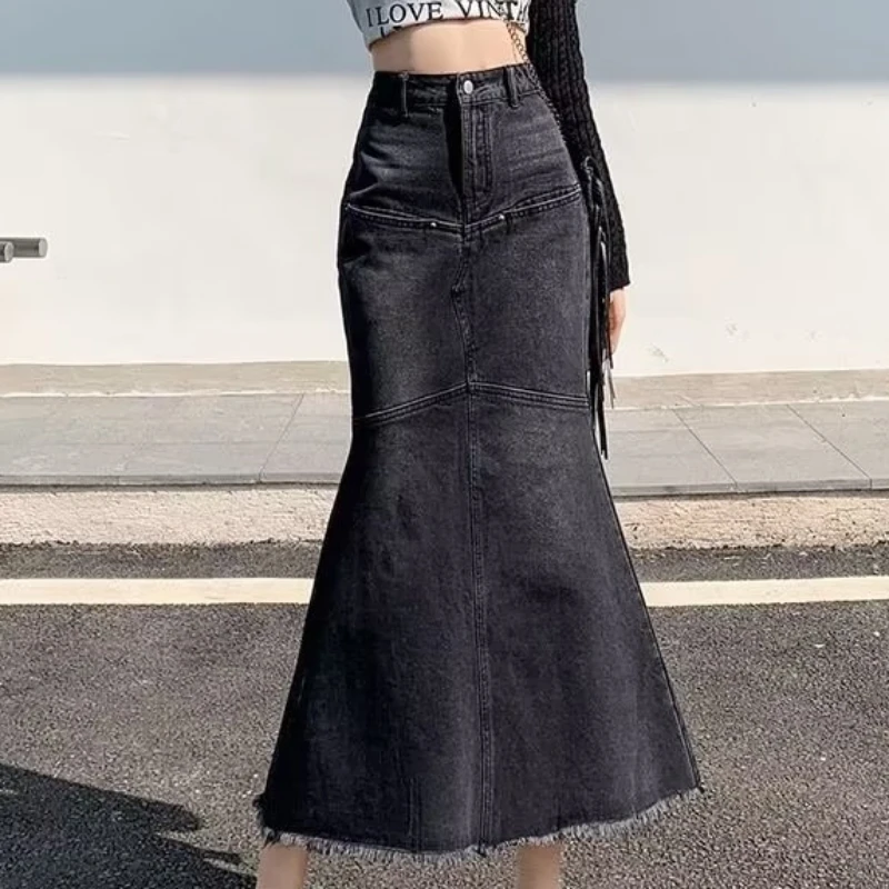 Женская повседневная однотонная юбка в корейском стиле