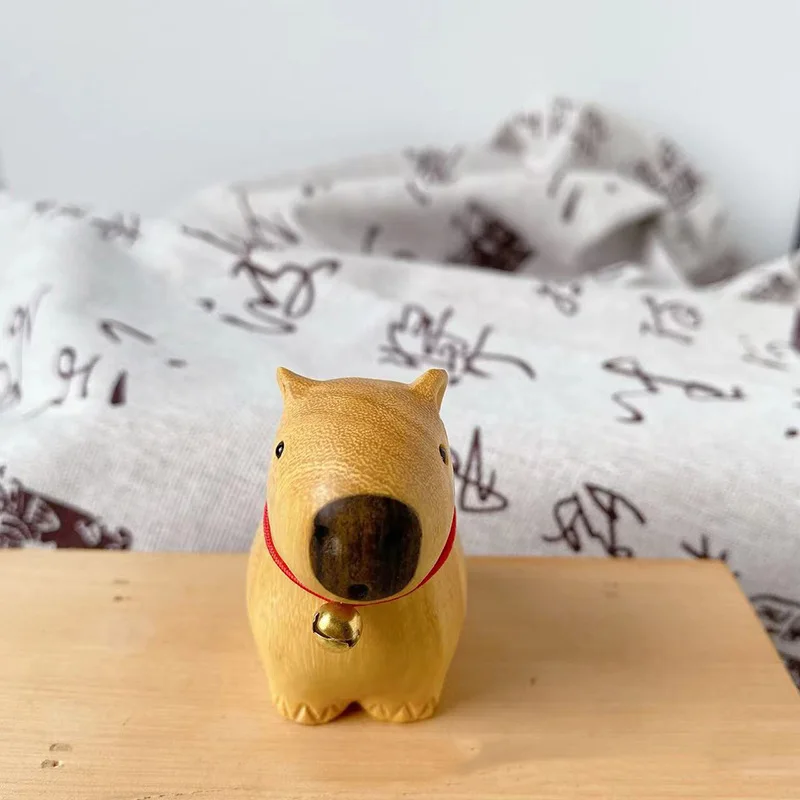 Миниатюрная Статуэтка Capibala с милыми животными резьба по дереву аксессуары для