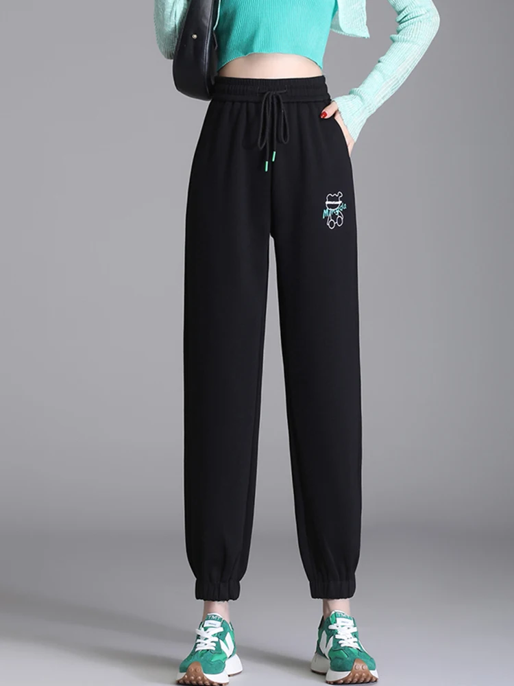 

Temperacyness casual sweater 2022 spring and summer new loose bouquet hahad pants thin sports pants fashion women's clothing