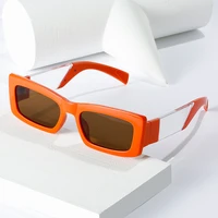 2022 square sun glasses travel small rectangle sunglasses women men vintage colorblock frame fashion european and american