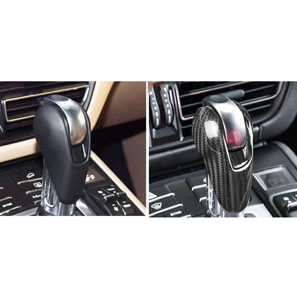 

Чехол для рычага переключения передач для Porsche Panamera 2010-2016, черные автомобильные аксессуары, сменная рамка отделки из углеродного волокна