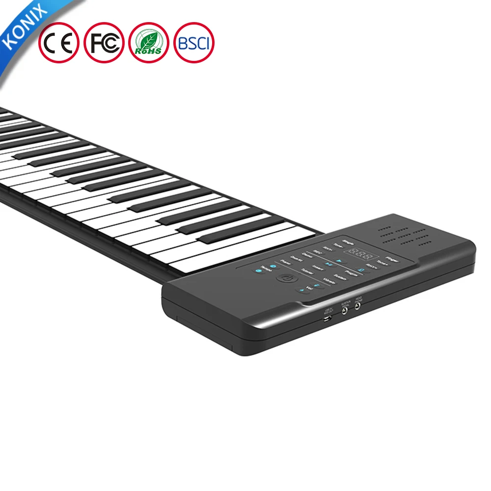 Силиконовое свернутое фортепиано для детей музыкальные инструменты складной