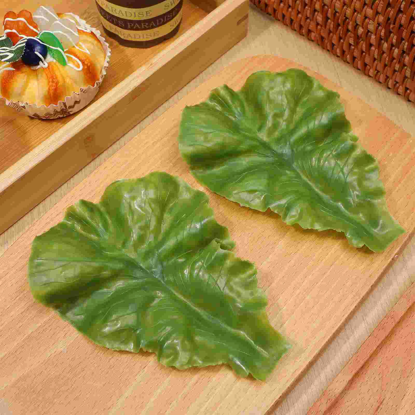 3 шт. имитация капусты овощей салата листья украшения для детского сада ПВХ