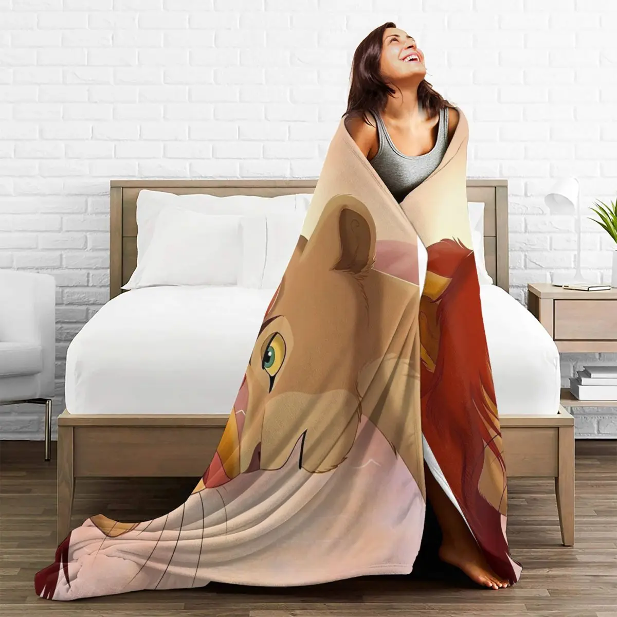 Фланелевые одеяла Король Лев теплое мягкое одеяло для путешествий на открытом