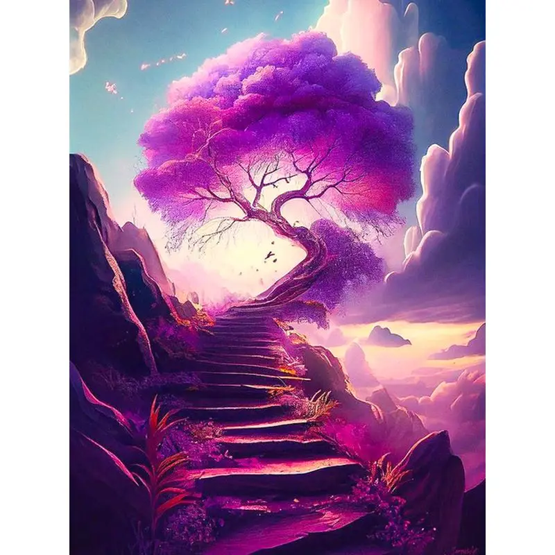 

GATYZTORY 60x75cm DIY Painting By Numbers With Frame Home Decoration Tree Drawing By Numbers On Canvas For Adults Diy Gift