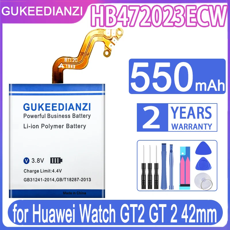 

Сменный аккумулятор GUKEEDIANZI HB472023ECW 550 мАч для Huawei Watch GT2 GT 2 42 мм батареи + Бесплатные инструменты