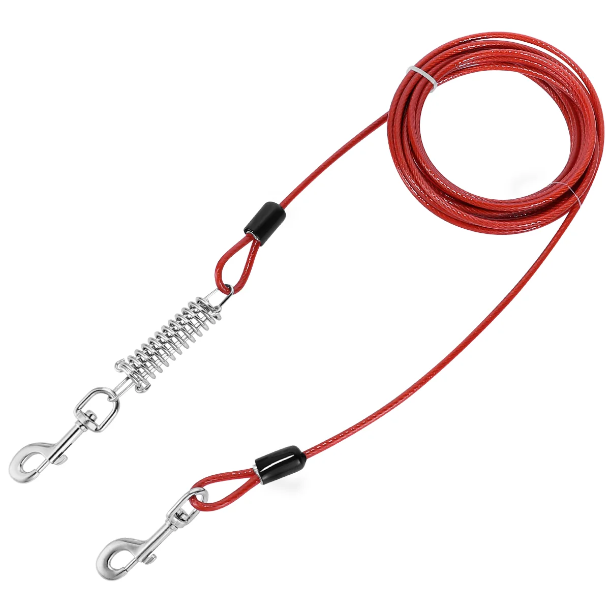 

UEETEK Pet Leash Steel Wire Absorbent Wrapped Pet for Outdoor Travelling Preventing Lost