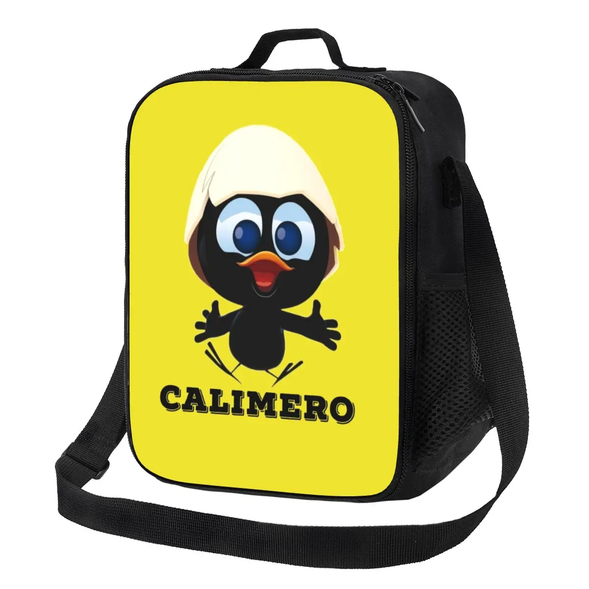 

Custom Cute Cartoon Chiken Calimero Lunch Bag Men Women Cooler Thermal Insulated Lunch Box for Children School