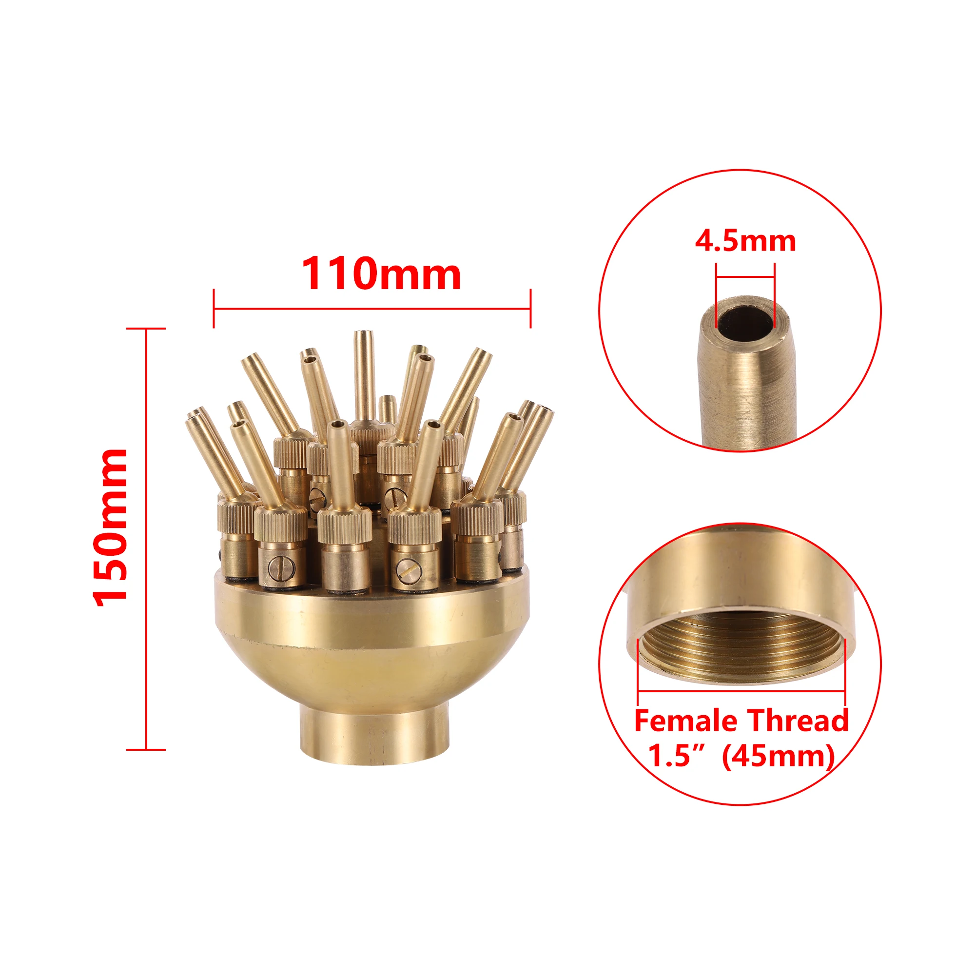 

Латунные трехслойные форсунки для фонтанов 1" и 1,5"