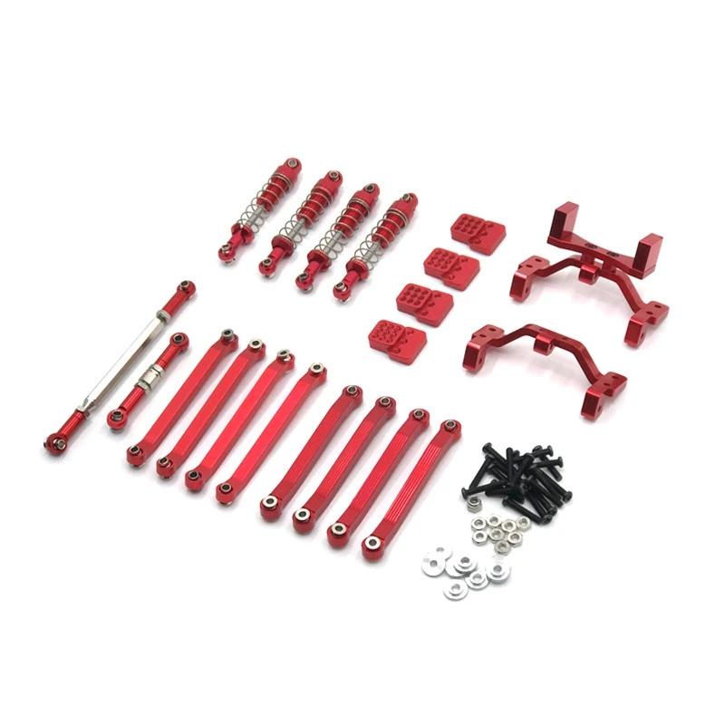 

CNC Metal Steering Link Rod Pull Rod Mount Shock Absorber Set For MN D90 MN-90 MN99S 1/12 RC Car Upgrade Parts