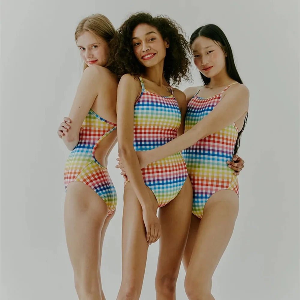 

South Korea Delightpool Women's Swimming Suit Outdoor Vacation Yacht Club Bikini Beach Swimwear Swimming Pool Training Swim Wear