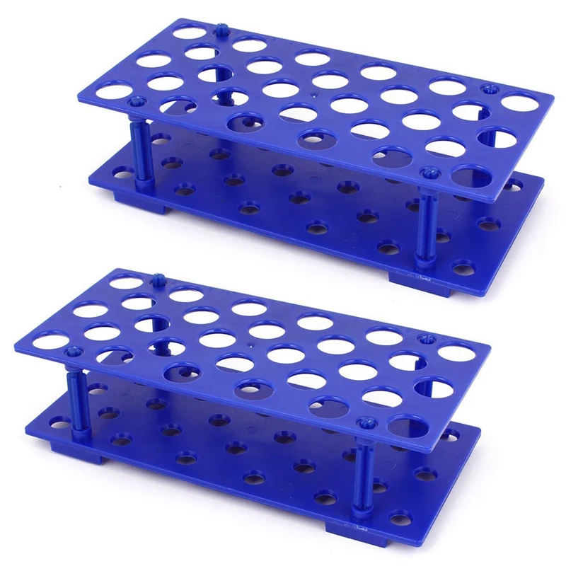 

2X Laboratory Plastic 28 Hole 17Mm Dia 15ML Centrifugal Test Tube Rack Holder