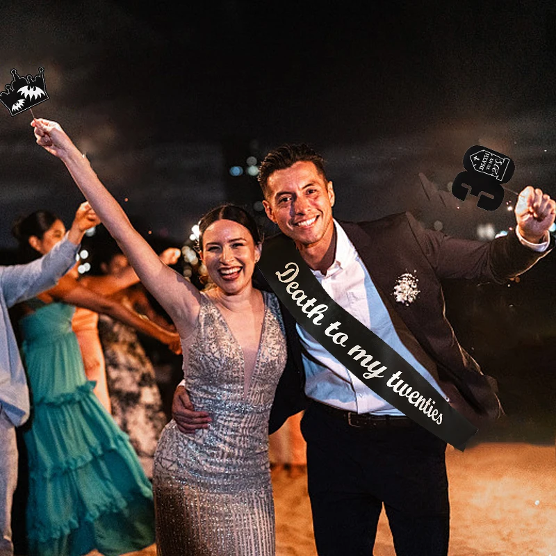 Реквизит для Фотокабины на день рождения Death To My 20s бумажная маска со скелетом и