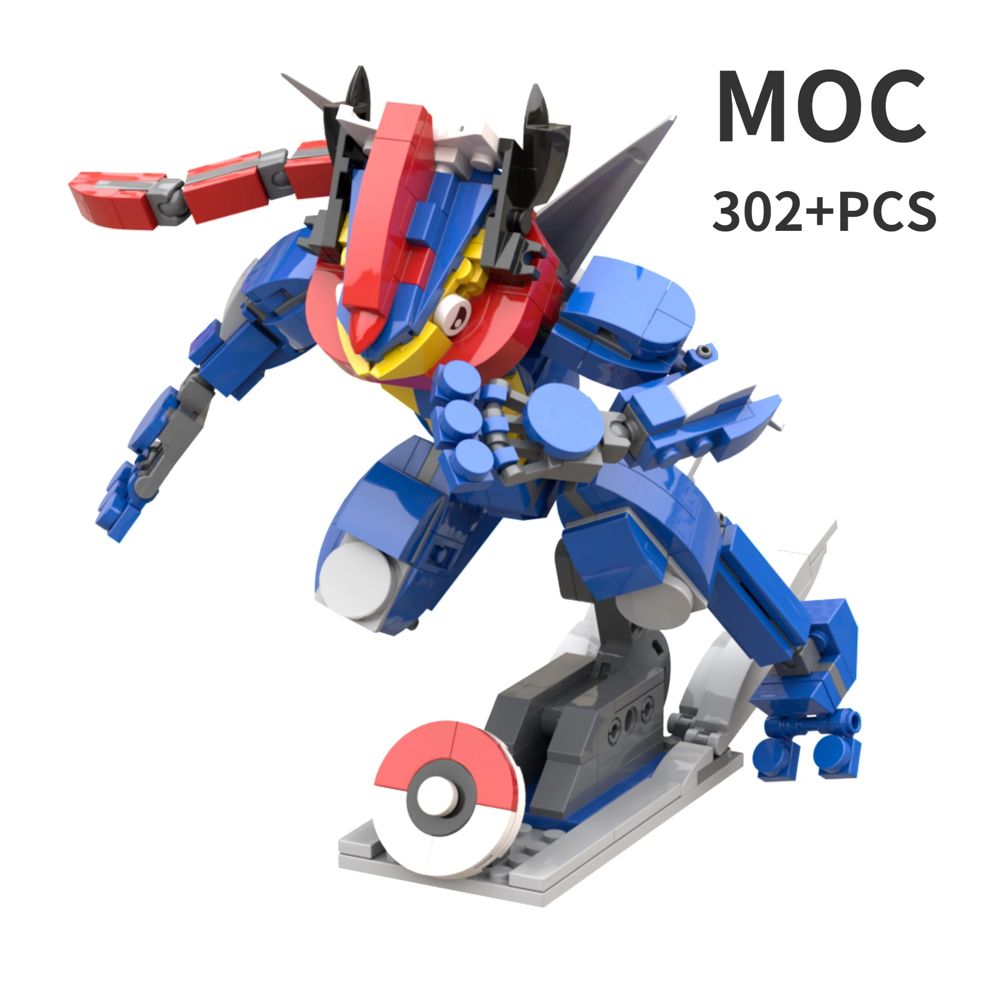 

MOC Blocks Pokemon Greninja Building Blocks Toy Number of Blocks 302+87PCS Action Figures Toy Gift Collection Hobby