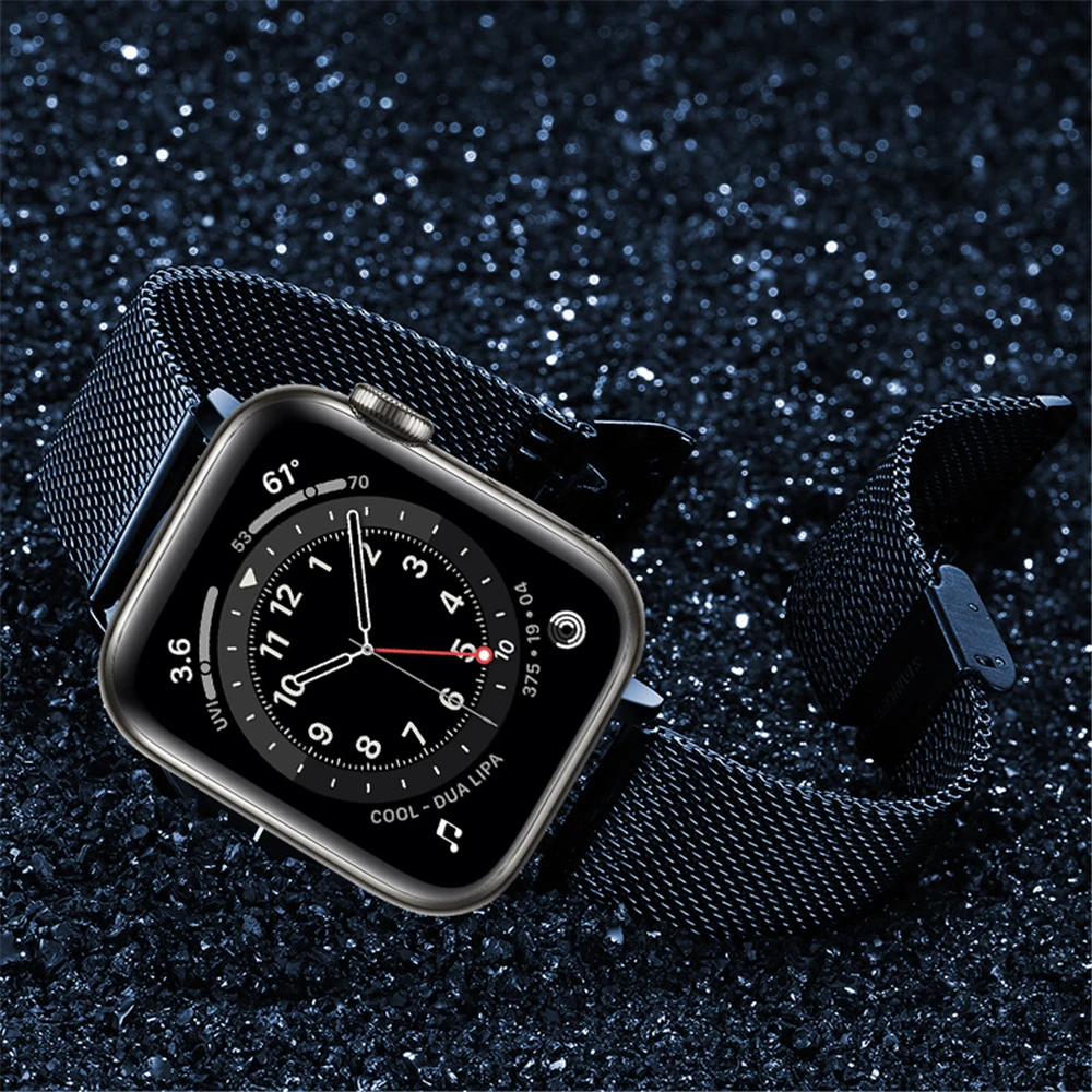 Спортивная сетчатая петля для apple watch 6 se 44 мм 40 ремешок ультра 49 iwatch 8 7 5 4 3 42 38