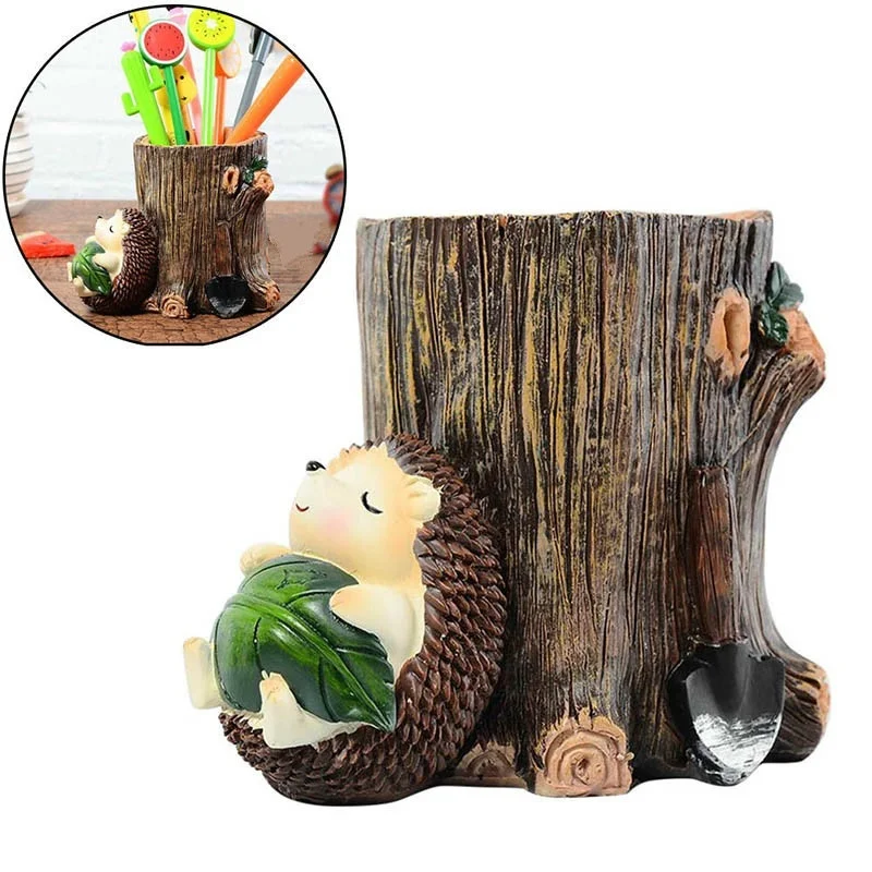 Pen Holder Resin Desk Organizer Stationery Container Desktop Storage For Home Office Birthday Gifts