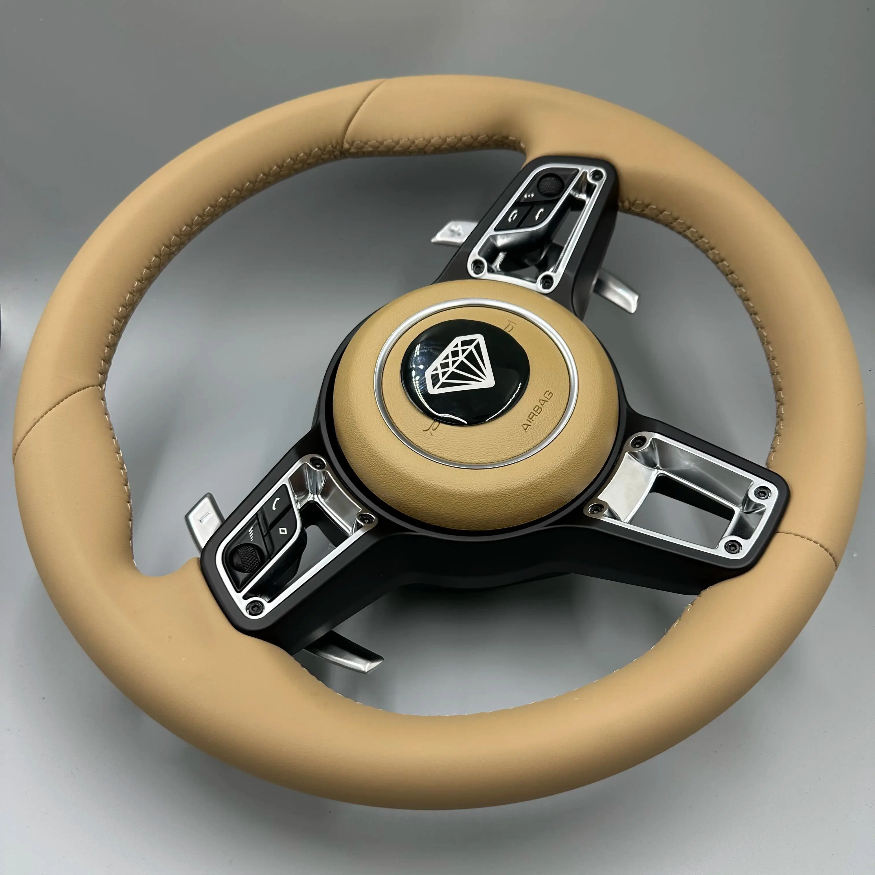 MT автозапчасти полностью кожаное рулевое колесо для Porsche Cayenne Boxster Panamera Cayman 911 991 970