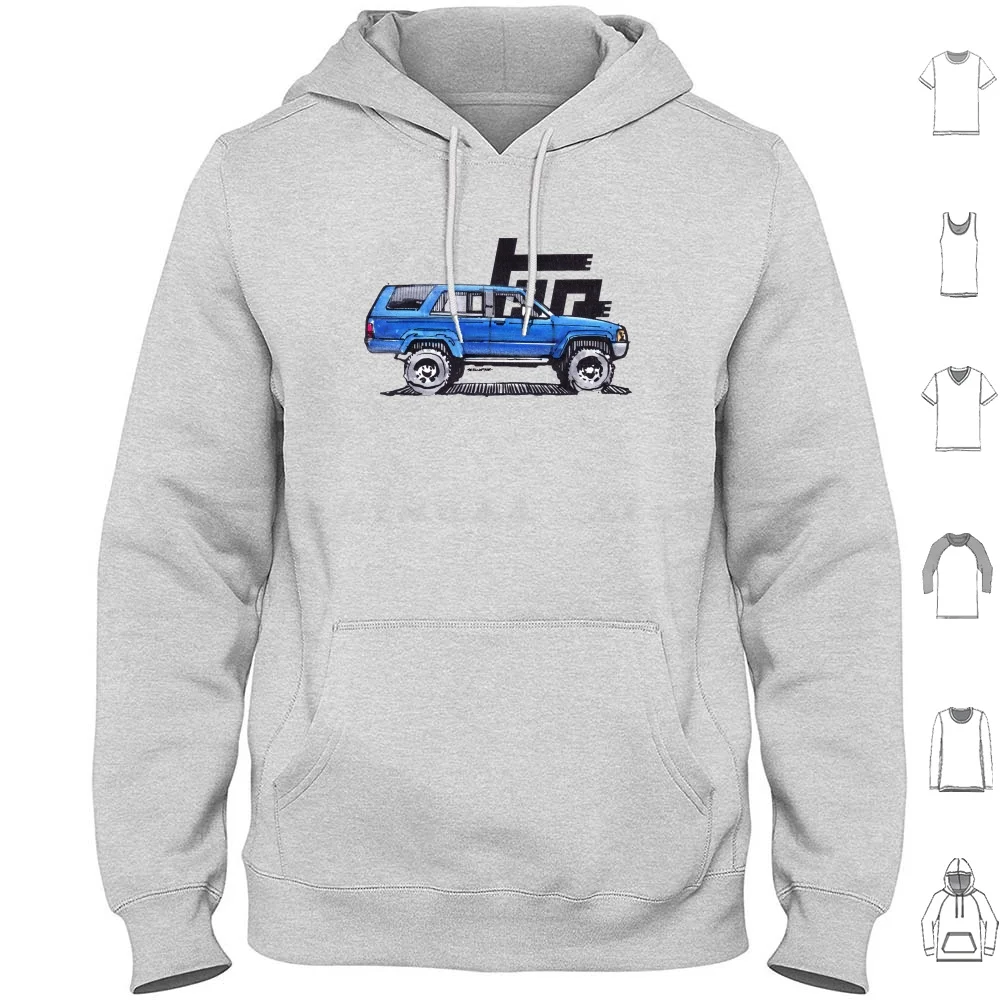 

Толстовка Trd 1-го поколения с капюшоном, хлопковая, с длинным рукавом, 4runner, 4runner, Trd, внедорожник с грязным наброском, 1-е поколение, 4runner