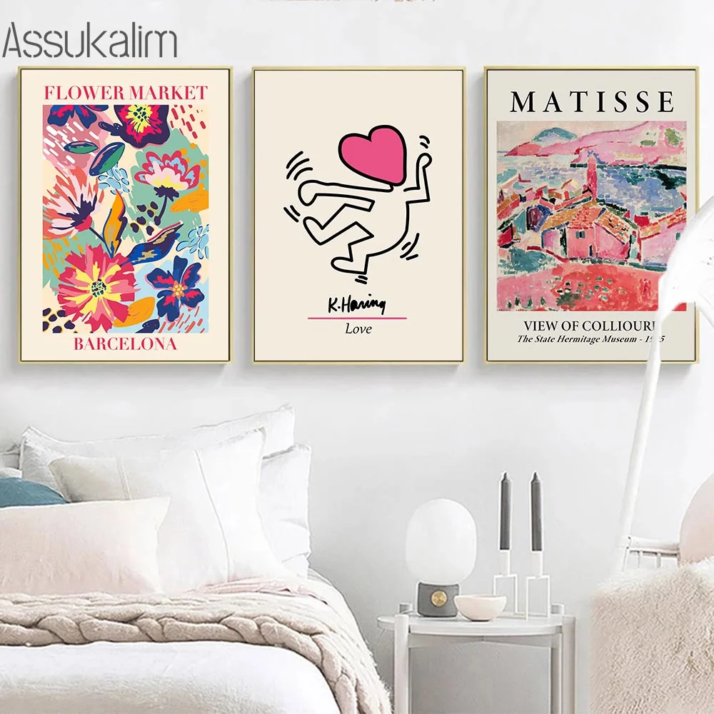 

Vintage Matisse Canvas Painting Flower Market Poster Abstract Posters And Prints Nordic Wall Pictures For Living Room Decoration