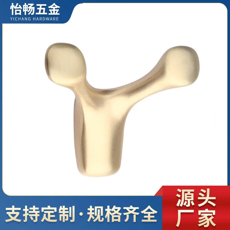 

Nordic metal ox horn type towel hook Zinc alloy bathroom wardrobe door Wall mounted simple hook