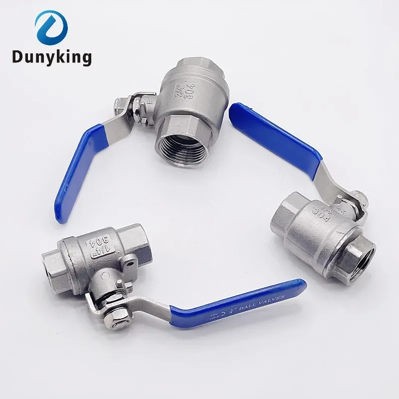 

Женский шаровой кран из нержавеющей стали 304, 2P, полный порт с виниловой ручкой, резьбовые клапаны, переключатель воды DN8/10/15/20/25/32/40