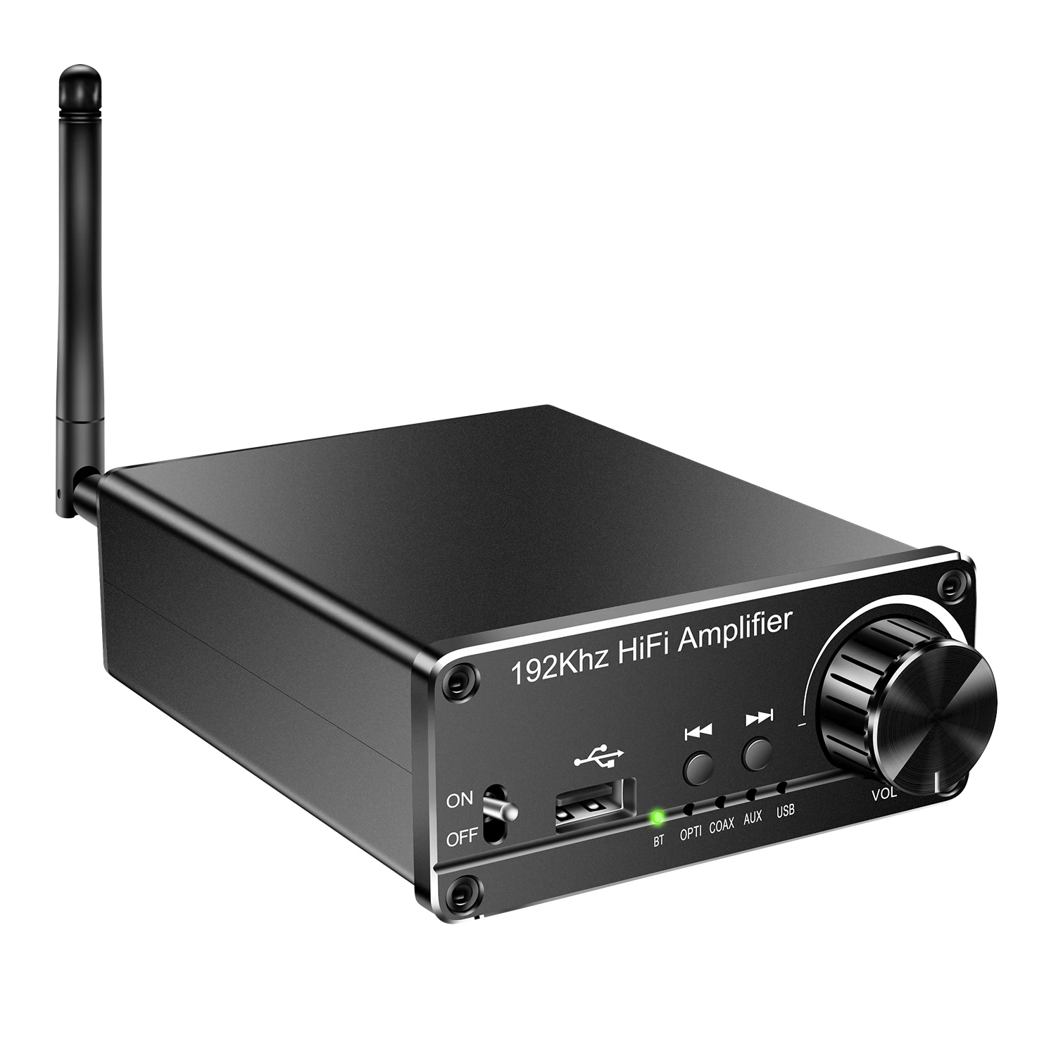 

192Khz/24bit Audio Digital-to-Analog HIFI Amplifier Wireless 5.0 Optical Coaxial AUX USB Audio Input Volume Control for TV Phone