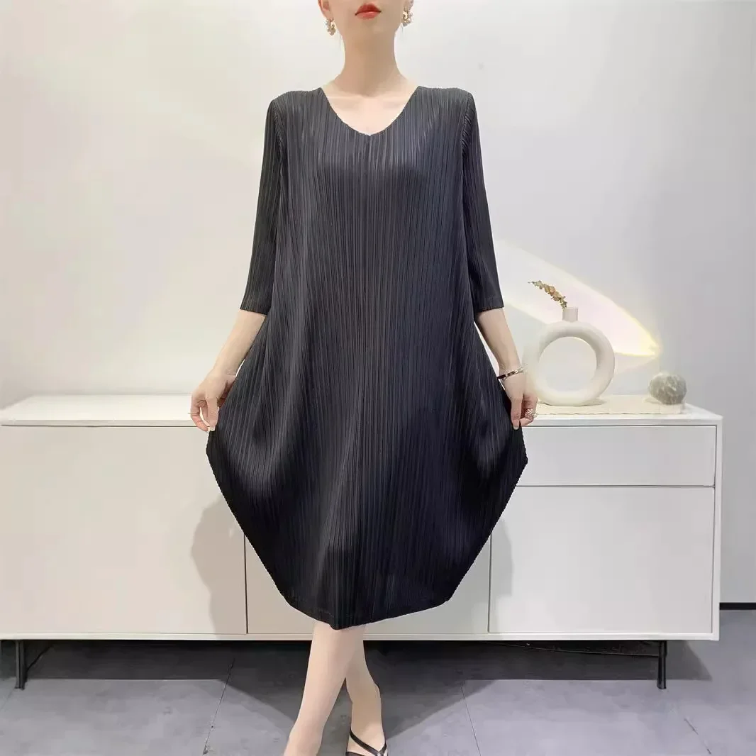 Женские платья ALSEY плиссированная Однотонная юбка модная темпераментная