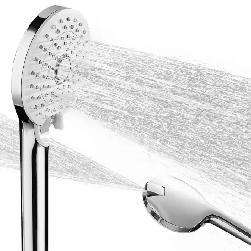 

Shower Head Adjustable High Pressure Spray 4 Functions Handheld Shower Head SPA Rain Showerhead Chrome Finish Bathroom Accessori