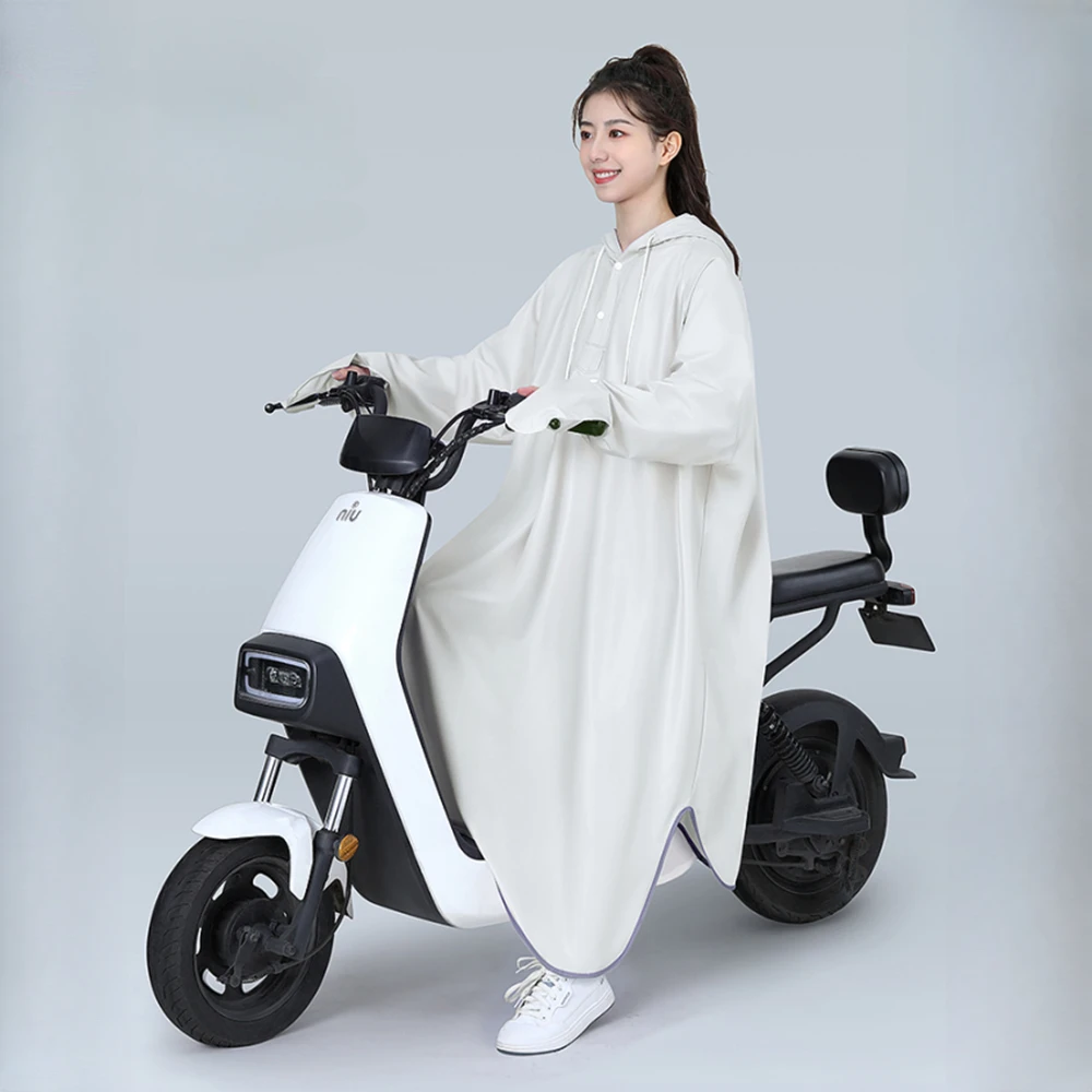 

People Bicycle Soft Raincoat Fashion Single Electric Fabric Car Sleeved Thickened Long Poncho Motorcycle Battery Raincoats