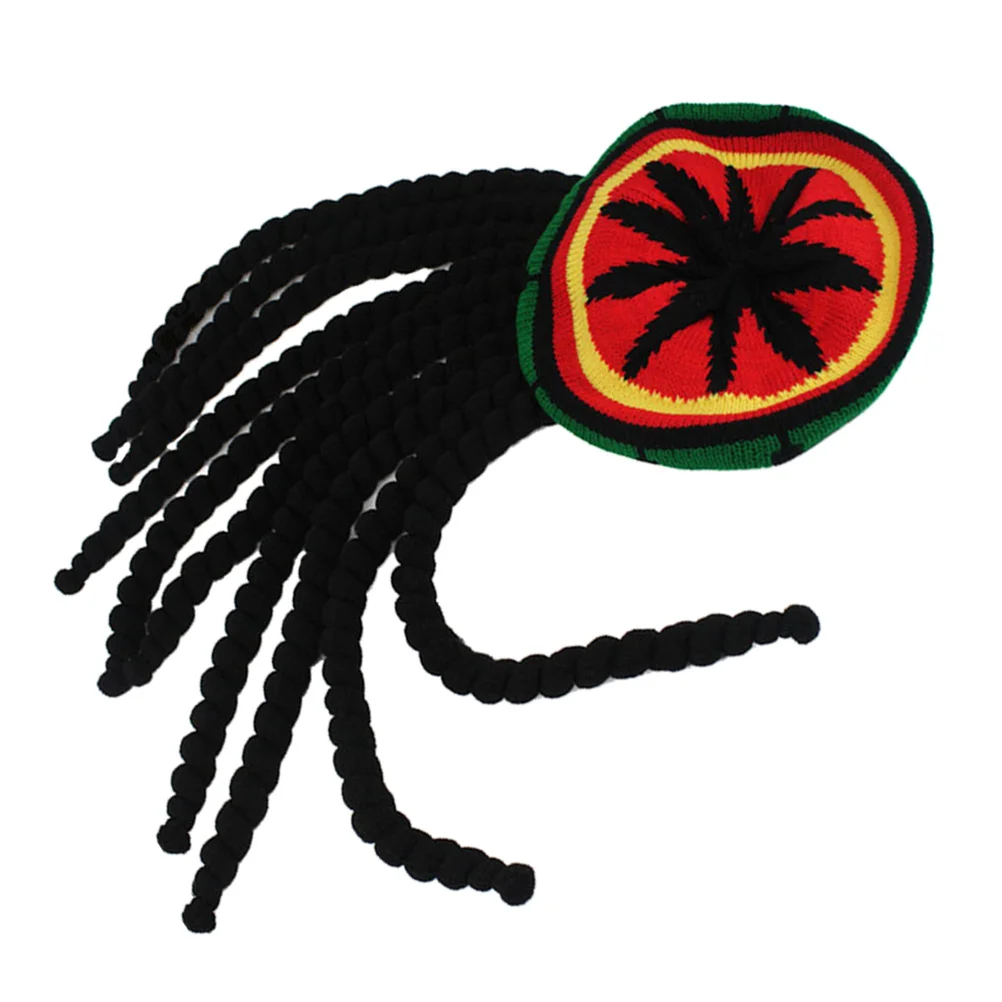 

Dreadlock Rasta Knitted Beanie Rasta Hat Fancy Caps Costume Accessories