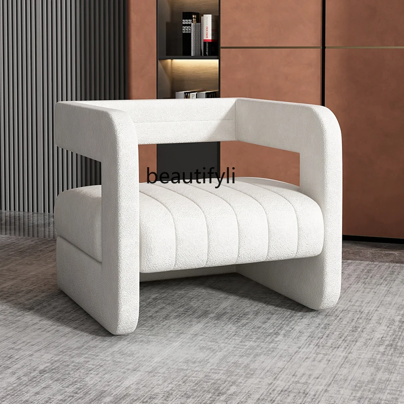 

Роскошный одноместный диван-стул yj в скандинавском стиле из овечьей шерсти