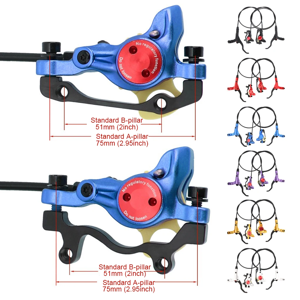 

2 Pieces Bicycles Hydraulic Disc Brake Left Rear Right Front Two Way Mountain Bike Biking Braking Spare Accessories