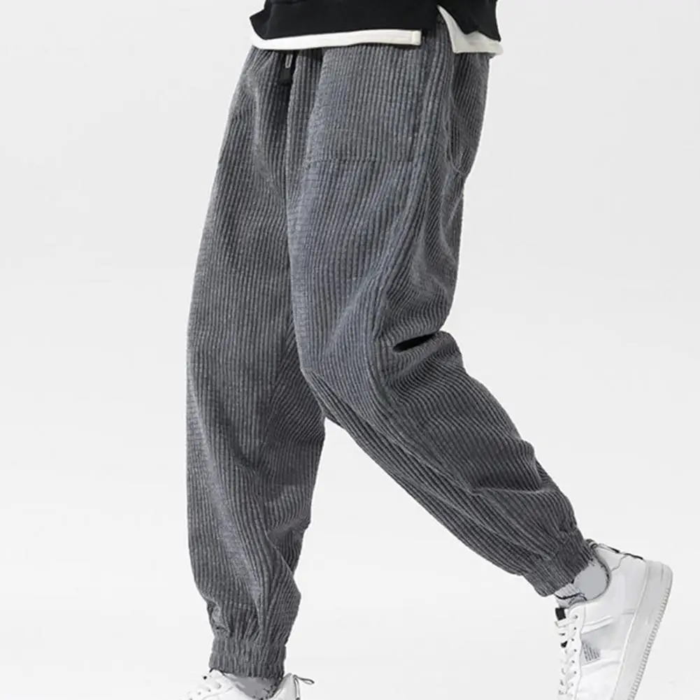 

Men Trousers Thicken Autumn Pants Long Breathable Stylish Wear-resistant Corduroy Autumn Pants