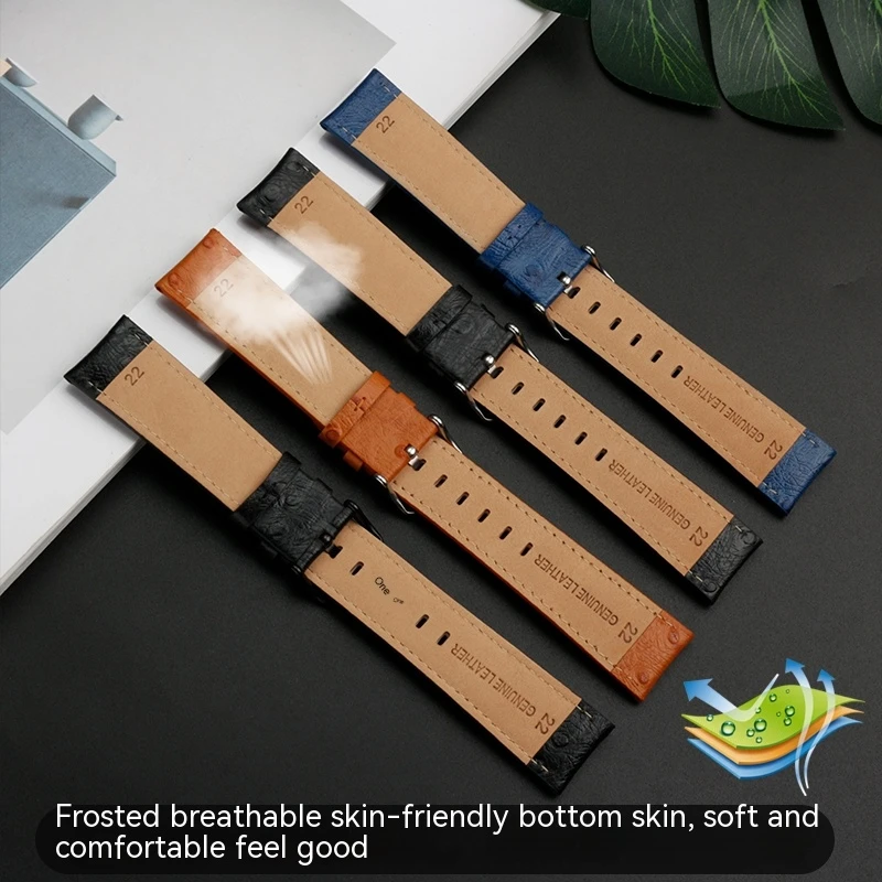 Ремешок мужской для часов универсальный браслет из воловьей кожи с рисунком