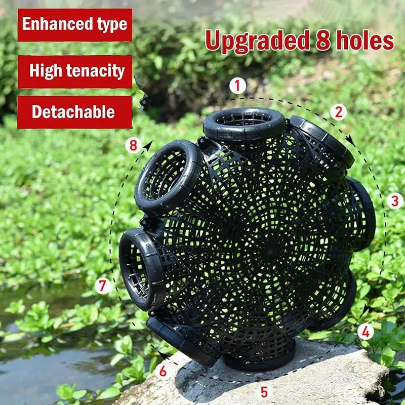 Портативная круглая ловушка для рыболовной приманки 6/8 отверстий клетка ловли