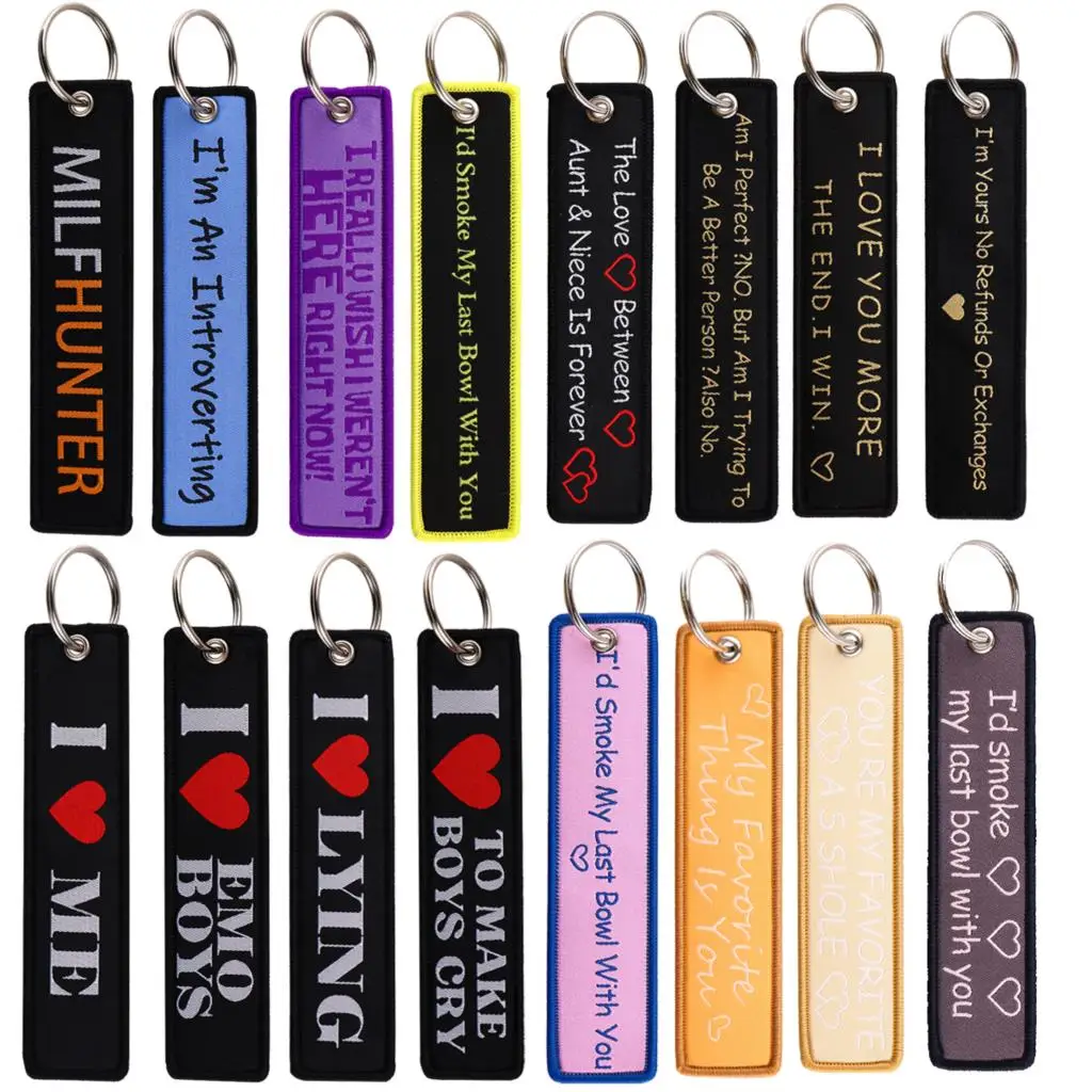 

Брелок для ключей с вышивкой «Я люблю меня»