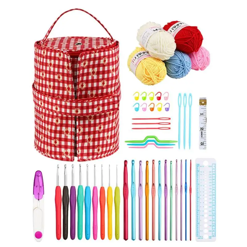 

Комплект крючков для вязания набор крючков для вязания крючком, Портативные товары для вязания и вязания крючком, для начинающих