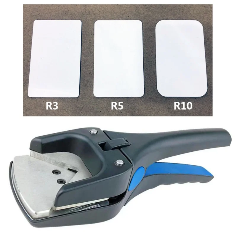 R2 R3 R5 R10 Corner Hole Punch Large Badge Slot Punch Corner Rounder Punch Cutter for PVC Card Tag, Photo Heavy Duty Clipper