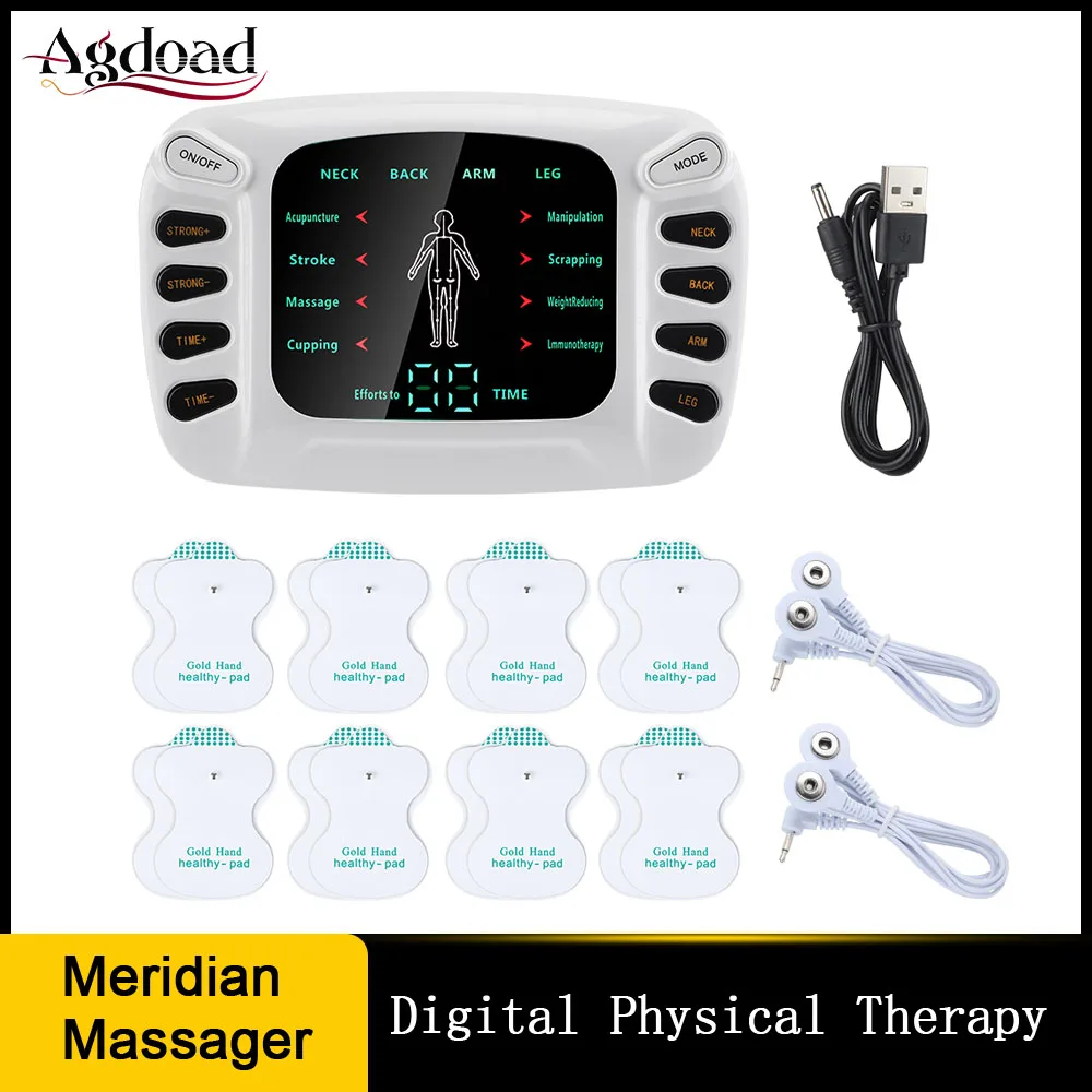 

8 уровней массажер TENS, электростимулятор, электрическое устройство для фотостимуляции мышц, низкочастотная нервная Цифровая терапия