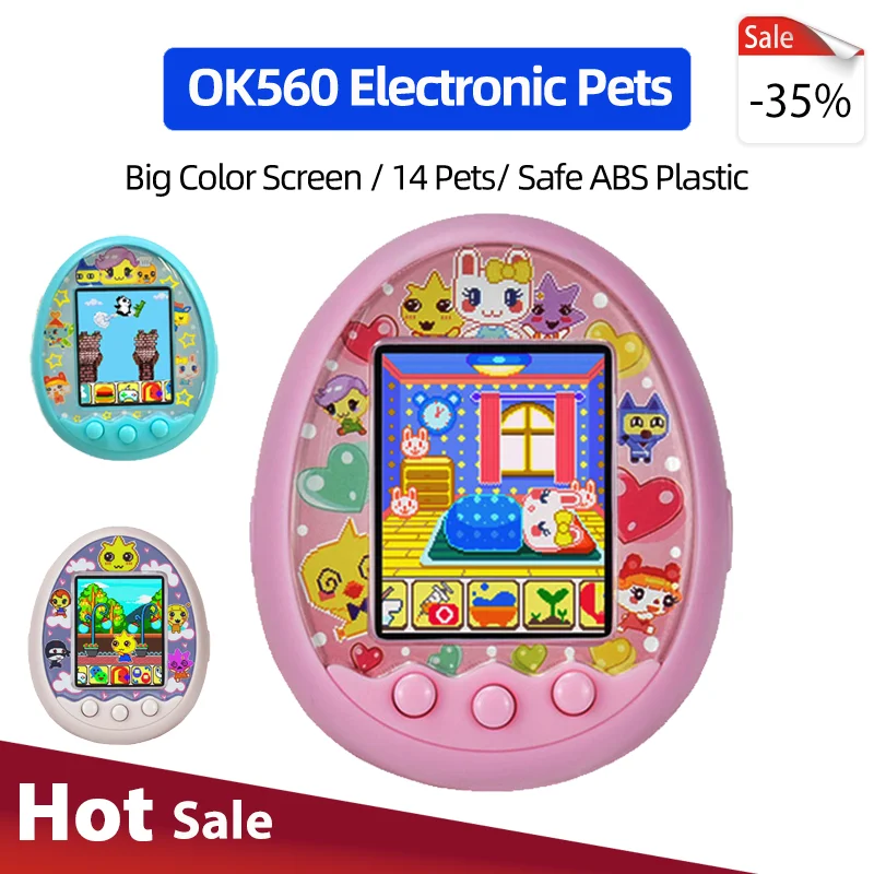 

Электронные Домашние животные, 1,77 дюйма, цветной экран, безопасный материал из АБС-пластика, для детей старше 6 лет