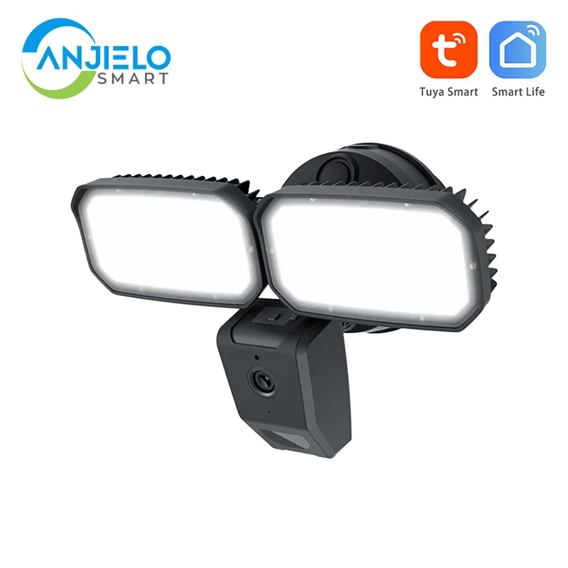 

Smart Tuya Floodlight Camera 2MP 1080P WiFi Security IP Camera Motion Detection Night Vision Waterproof For Home Garden