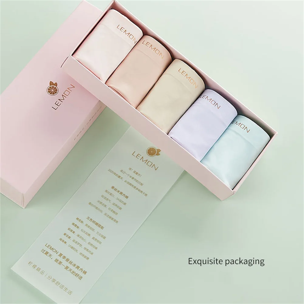 

Women Seamless Panties Waist Underwear For Female 5Pcs Large Size Women's Panties Set Underpant Lingerie